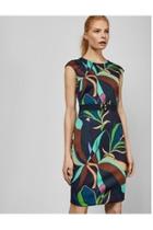  Printed Fitted Dress