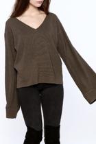  Ribbed Bell Sweater