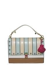  Stripe Flap Satchel