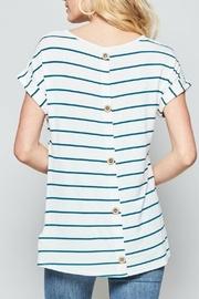 Teal Stripe Top