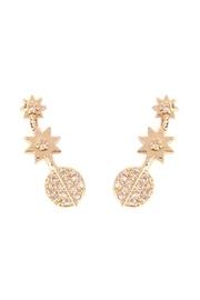  Tapered-stars Crawler Earring