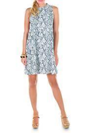  Leaf Print Swing Dress