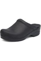  Black Oiled-leather Clog