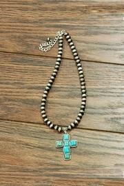  Natural Turquoise Cross-necklace