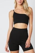  One-shoulder Cropped Top