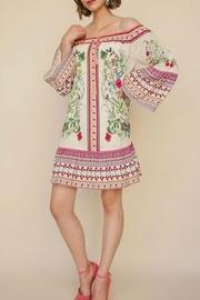  Floral-scarf-print Ots Dress