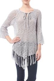  Grey Fringe Sweater