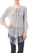  Grey Fringe Sweater