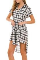  Tie-front Shirt Dress
