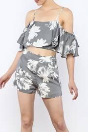  Floral Ruffle Short Set