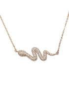  Glamorous Golden Snake Necklace