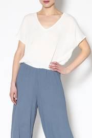  White Oversized Crop Top