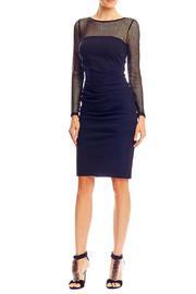  Mesh Long Sleeve Dress