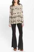  Elephant Graphic Blouse