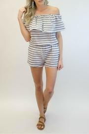  Gray Striped Romper