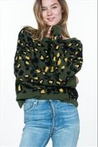  Olive Leopard Sweater