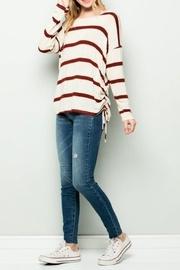  Striped Ruched Top