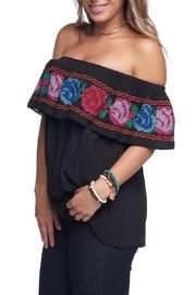  Cerveza Embroidered Top