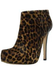  Leopard-print Calfhair Bootie