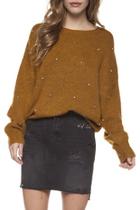  Pearl Stud Crewneck Sweater