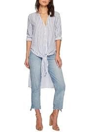  Stripe Tie-front Tunic
