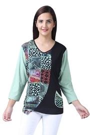  Patchwork Asymmetrical Top