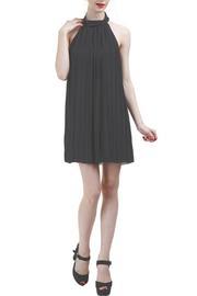  Pleated High Neck Dress