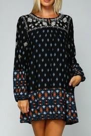  Geometric Embroidered Dress