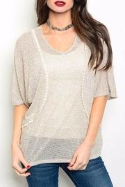  Taupe Slub Knit Top