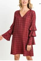  Triple Bell-sleeve Dress