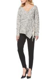  Asymmetrical Lace Up Sweater