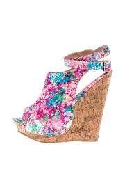  Floral Print Wedge