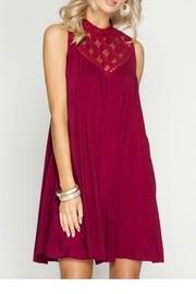  Lattice Detail Dress