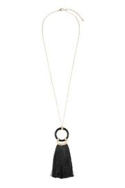  Tasseled-ring Pendant-necklace With-stud-earrings