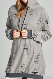  Distressed French-terry Hoodie