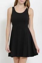  Lace Up Skater Dress