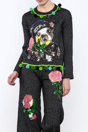  Sequined Pup Sweater