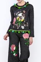  Sequined Pup Sweater