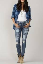  Patchwork Skinny Jean