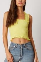  Neon Smocked Top