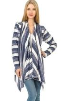  Brushed Stripe Cardigan