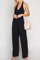  Navy Halter Jumpsuit