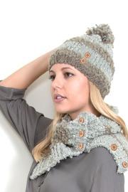  Stripe Hat W/pom