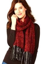  Leather Fringe Scarf