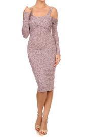  Pink Rib Knit Dress