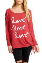  Love Side Lace Up Pullover