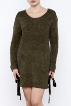  Olive Sweater Dress