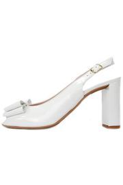 White Peep-toe Slingback