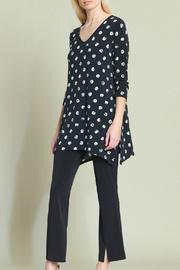  Print Soft Knit V-neck Tunic