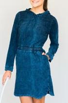  Long Sleeve Hooded Dress
